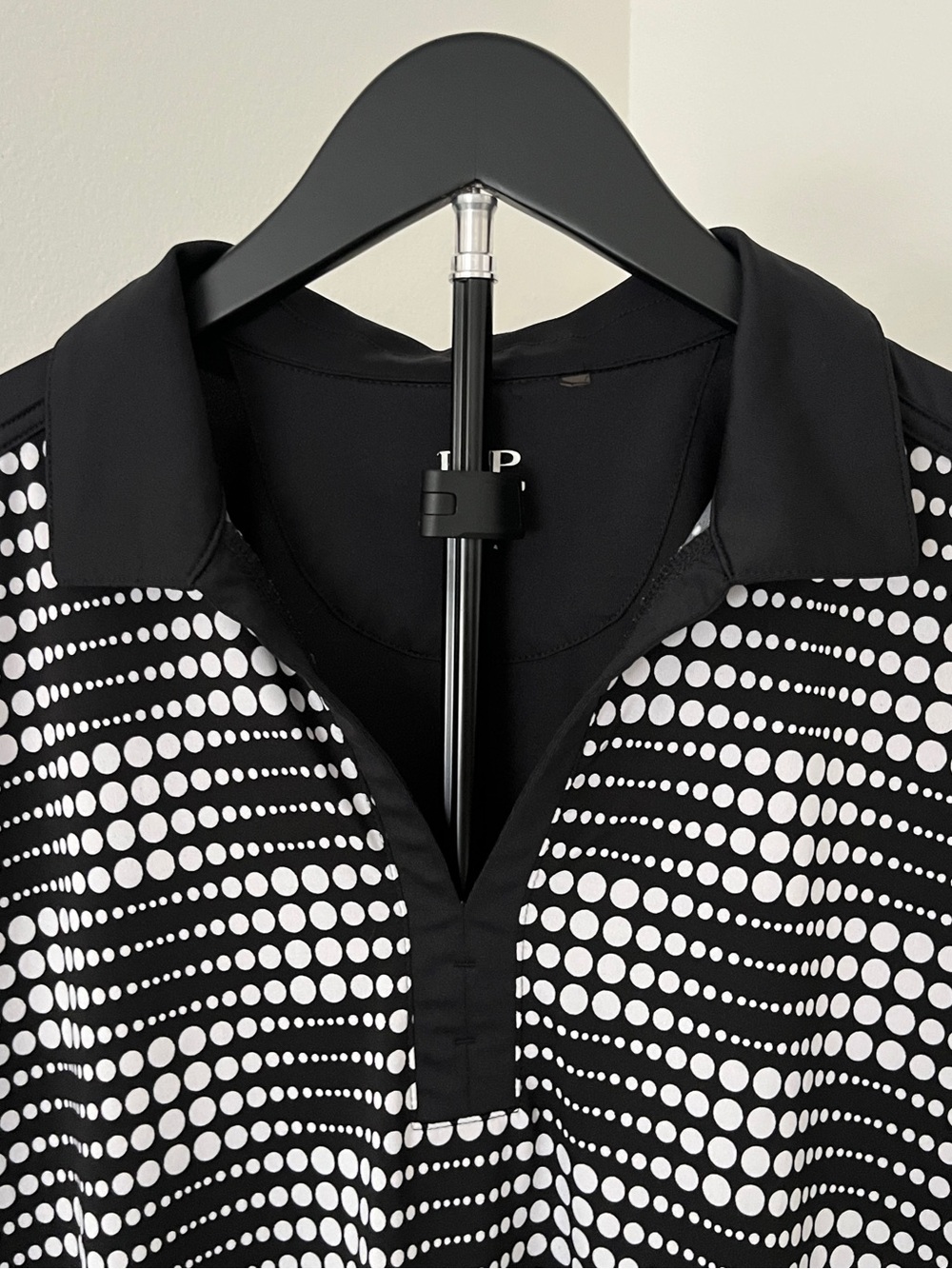 ⚫ EP Pro Black White Dot Print Golf Polo | Women’s Large - Picture 7 of 9